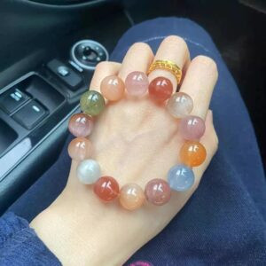 natural agate beaded bracelet – lovely lucky bracelet for women ﻿