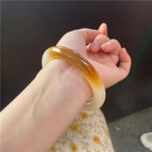 natural xinjiang hotan jade sugar white bangle