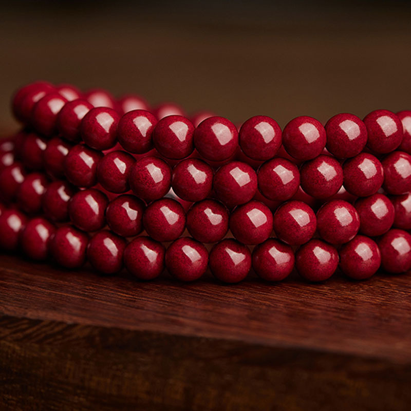 108 buddhist bead bracelets, original mineral cinnabar, high purity purple gold sand