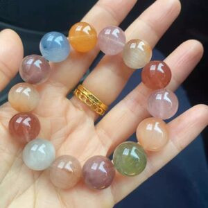 natural agate beaded bracelet – lovely lucky bracelet for women ﻿