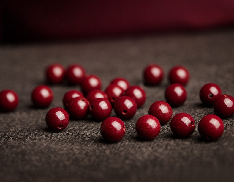 108 buddhist bead bracelets, original mineral cinnabar, high purity purple gold sand