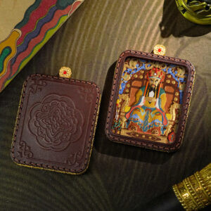 Hand-Painted Sacred Tsatsa Thangka Five Lords