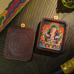 Hand-Painted Sacred Thangka Four-Armed Guanyin