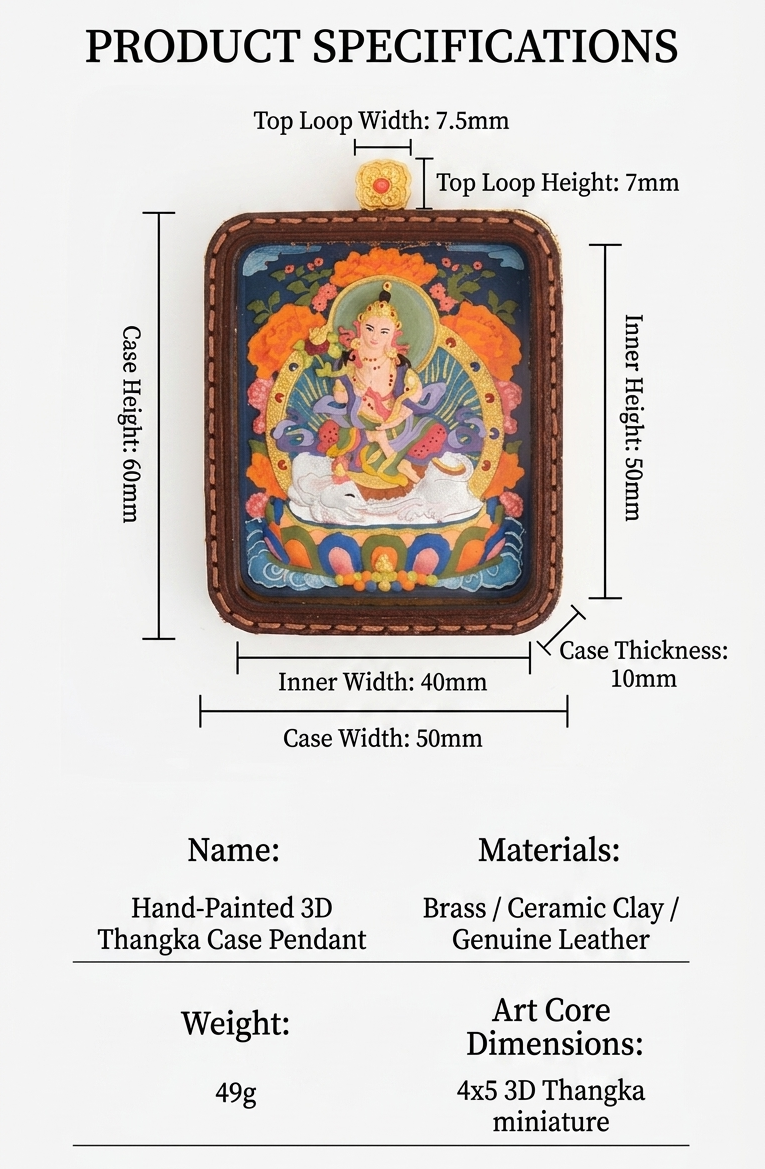 Hand Painted Sacred Tsatsa tangka size